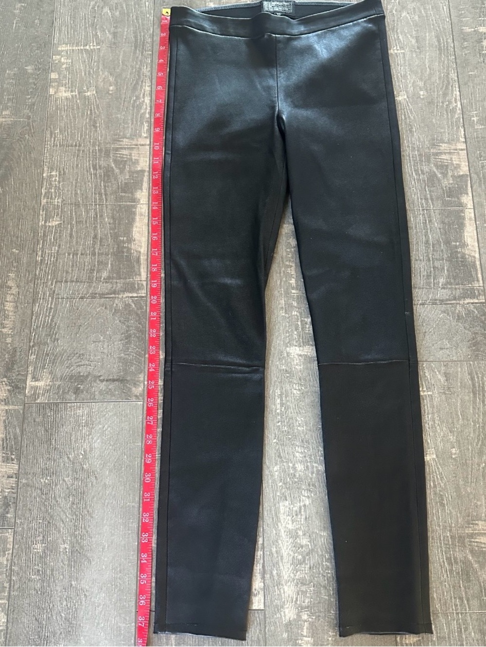 CURRENT ELLIOTT Women’s Black Leather Pull On Pants Sz 28/6 - Picture 6 of 6